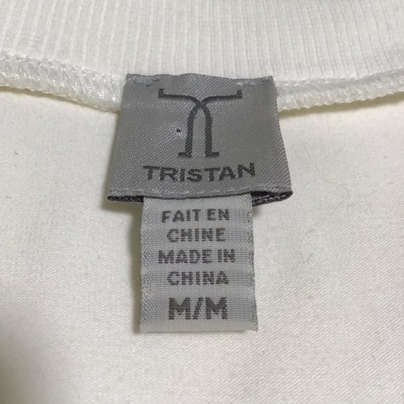 Tristan Embellished Scoop- Neck Cold Shoulder Long Sleeve Top Size M - Picture 10 of 11